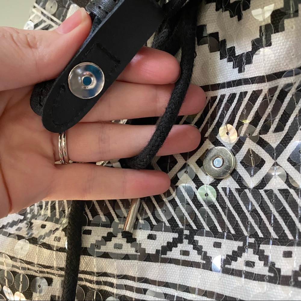 Victoria's Secret Sequin Aztec Backpack Book Bag - Picture 6 of 10